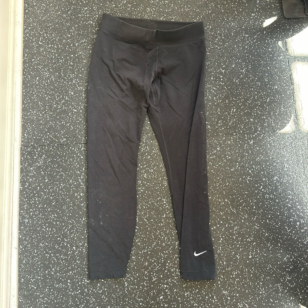 Nike Black Cotton Leggings, Size M